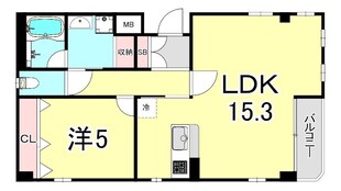 クレインコート夙川の物件間取画像